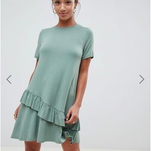 ASOS DESIGN Petite mini t-shirt dress XS Green
